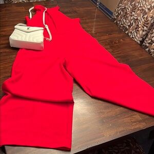 Julia Jordan Red Wide-Leg Jumpsuit